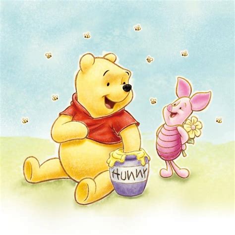 Download Cute Winnie The Pooh With Piglet And Bees Wallpaper ...