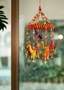 Fashion Art Beautiful /Colorful Elephant Wind Chime /Jhoomer /Wall ...