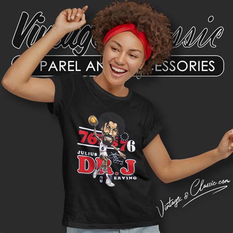 76ers Julius Erving Dr J Shirt - Vintagenclassic Tee