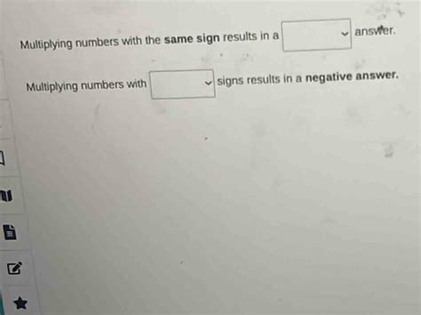 Image result for Multiplying Numbers with Different Signs