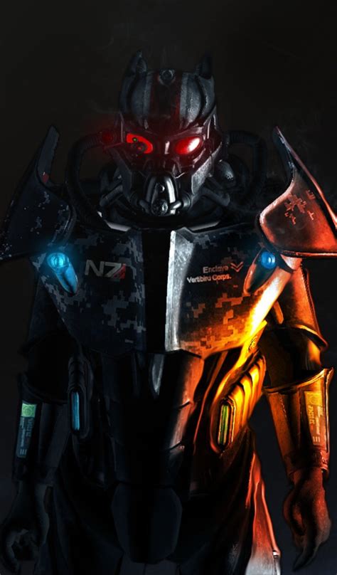 Download wallpaper fallout 3, armor, steel, Enclave Powered Armor ...