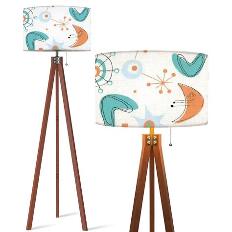 Mid Century Modern Tripod Floor Lamp, Retro 50s Atomic Style, MCM Boom ...