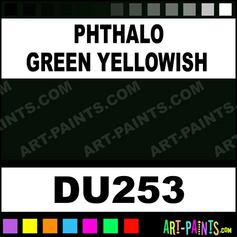 Phthalo Green Yellowish Duo Aqua Oil Paints - DU253 - Phthalo Green ...
