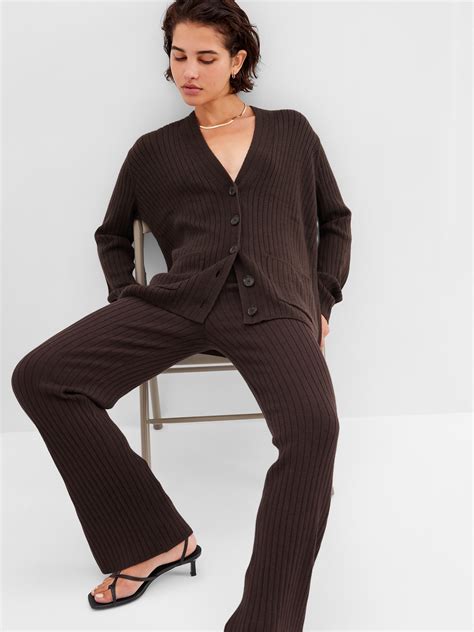 Merino Wool-Blend Rib Cardigan | Gap