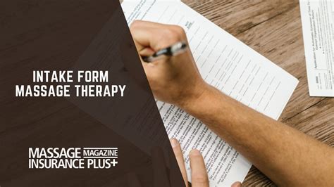 Intake Form Massage Therapy: Tips for Client Satisfaction - Massage ...