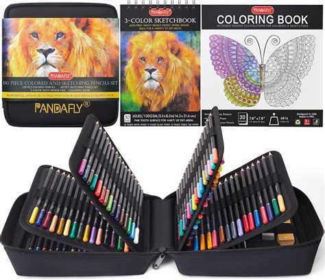 Amazon.com : PANDAFLY 150 Colored Pencils Set for Adults Coloring Books ...