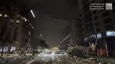 Crane Collapses In St. Pete Amid Milton’s Winds - Videos from The ...