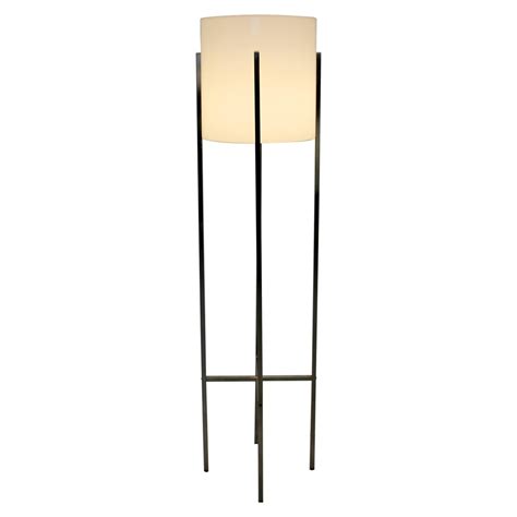 Mid-Century Modern Paul Mayen Frosted Acrylic and Chrome Tube Floor ...