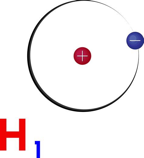 The chemical structure of hydrogen atom in simplified form with symbol ...