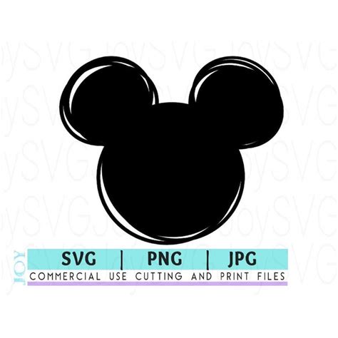 Mickey Mouse Silhouettes outline head Digital Download, svg, | Inspire ...