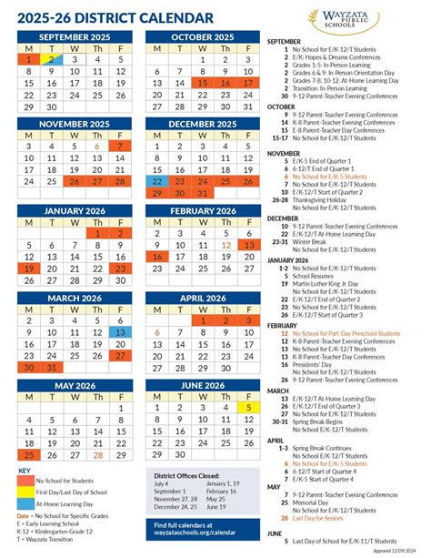 Wayzata Public Schools mn Calendar 25-26 Revised [PDF] - EduCounty