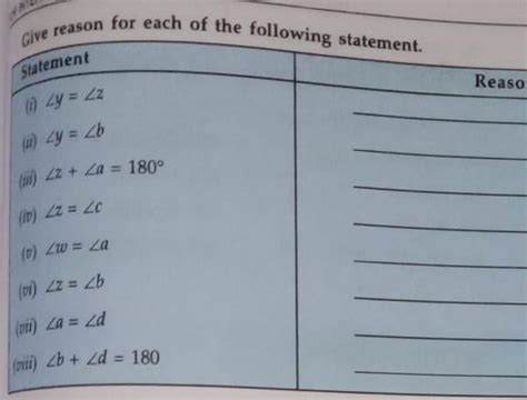 give statement and reason - Brainly.in
