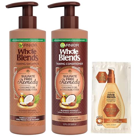 Amazon.com : Garnier Whole Blends Sulfate Free Remedy Coconut Oil ...