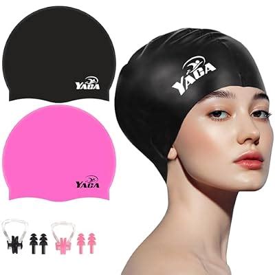 YACA Swim Cap for Women Men, 2 Pack Silicone Adult India | Ubuy
