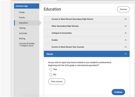 Honors and awards - Common and Coalition Application - College ...