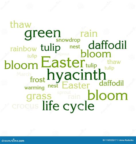 Cloud of Words List about Spring Season Stock Illustration - Illustration of flower, hyacinth ...