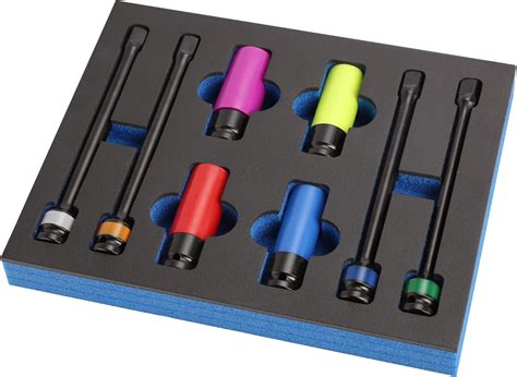 Torque Extension Tool Set with 90-120 ft-lb Torque Sticks 8pc 1/2 Drive Torque Limiting ...