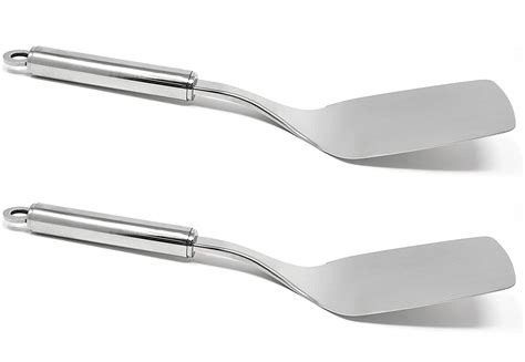Kuber Industries Stainless Steel Spatula-Pack of 2 (Silver ...