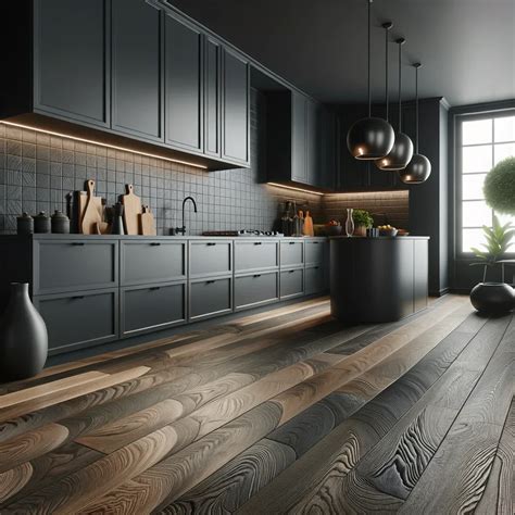 Floor Color With Dark Kitchen Cabinets