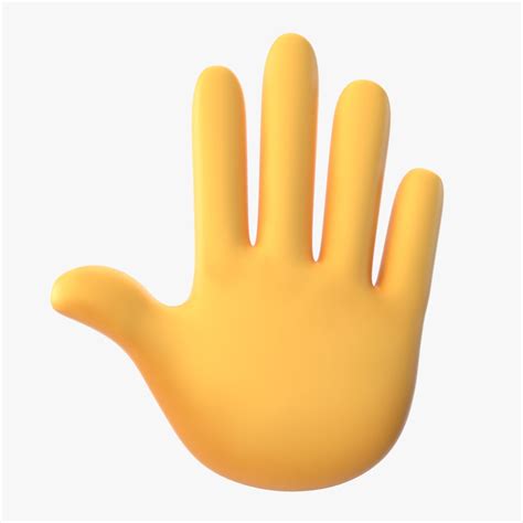 Raised Hand Emoji 3D Model $9 - .3ds .blend .c4d .fbx .max .ma .lxo ...