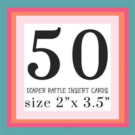 Buy Paper Clever Party Flora Safari Diaper Raffle Tickets – Girls Baby ...