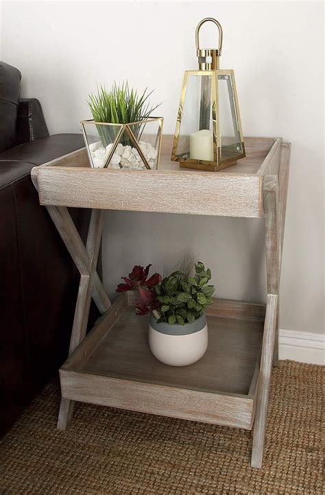 Deco 79 Wood Accent Table Tray, Taupe, 20 by 26-Inch : Amazon.in: Home ...