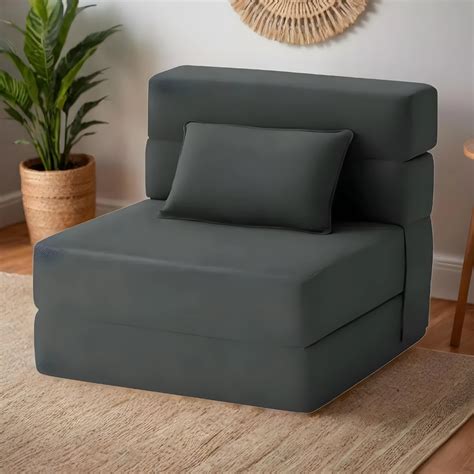 Palo Designer Grey Multi-Functional Foldable Mattress Sofa Bed ...