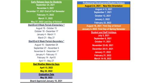 Boswell High School - School District Instructional Calendar - Eagle Mt ...