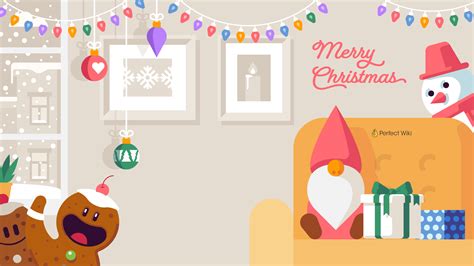 Cartoon Gingerbread | FREE Premium Microsoft Teams Background