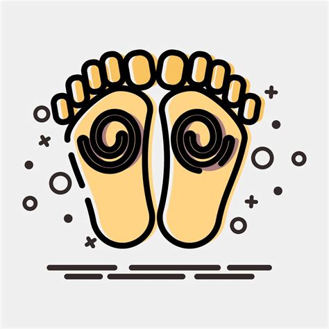 Icon buddha feet. Buddhism and vesak elements. Icon in MBE style ...