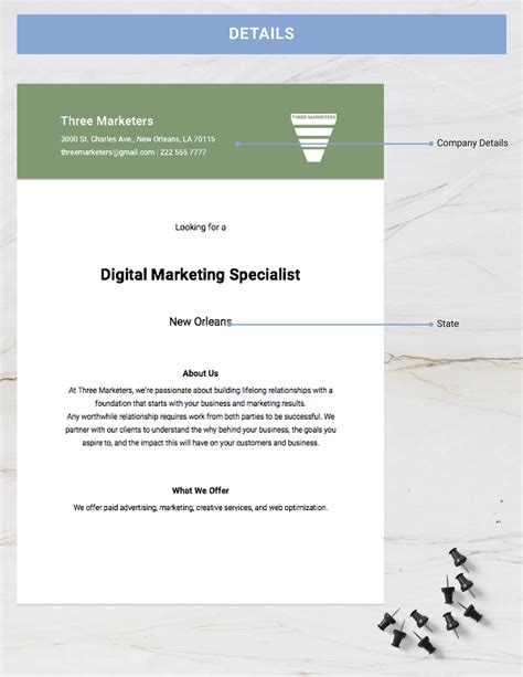 Digital Marketing Manager Job Advertisement Template in Word, Pages, Google Docs - Download ...