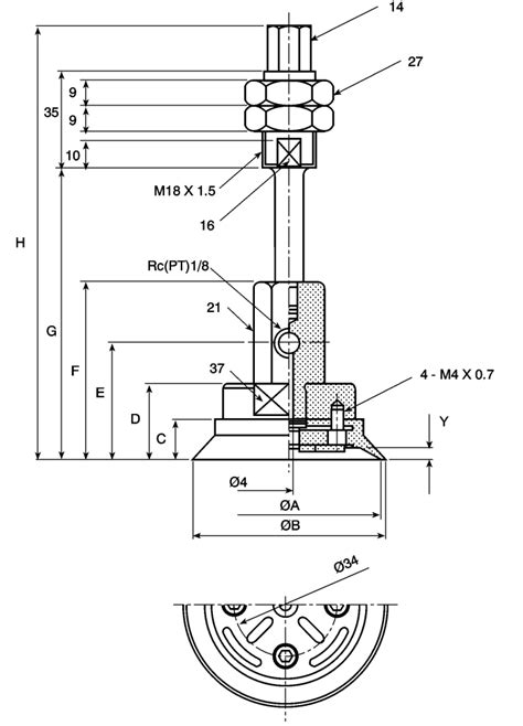 ZP13BS SMC | SMC 13mm Bellows Silicon Rubber Suction Cup ZP13BS | 227 ...