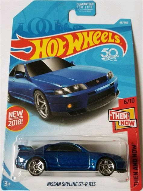Hot Wheels 2018 50th Anniversary Then and Now Nissan Skyline GT-R R33 ...
