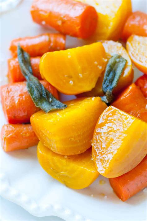 Sage Roasted Golden Beets and Carrots Recipe