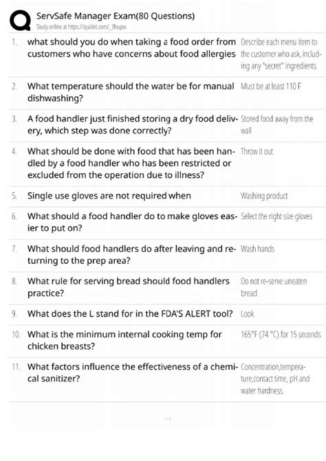 ServSafe Manager Exam / 80 Questions with Answers / 2025 Practice Test ...