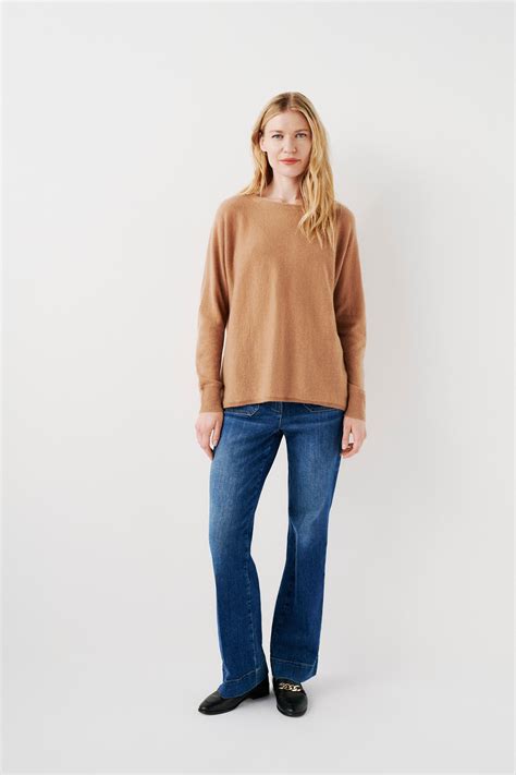 mamelia 100% cashmere sweater camel woman