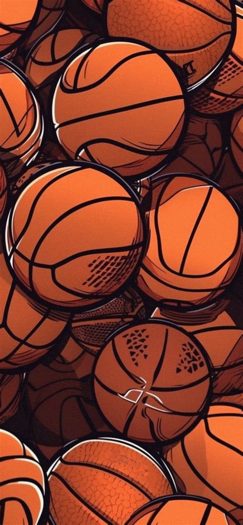 Basketball Pattern Wallpaper Aesthetic Wallpaper by EvanScale