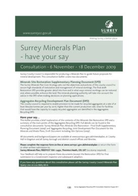 Fillable Online Surrey Aggregates Recycling DPD Consultation Statement ...
