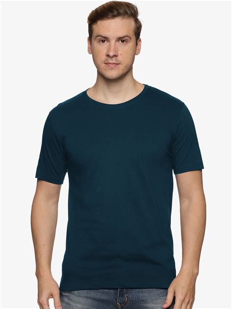 Buy Black Men's Cotton Plain T-Shirt - ADRO