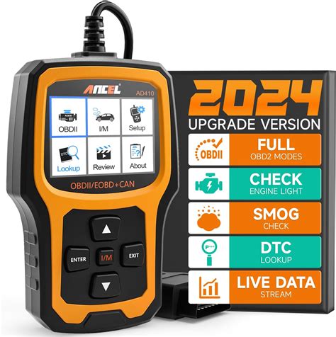 ANCEL AD410 Enhanced OBD II Vehicle Code Reader Automotive OBD2 Scanner ...