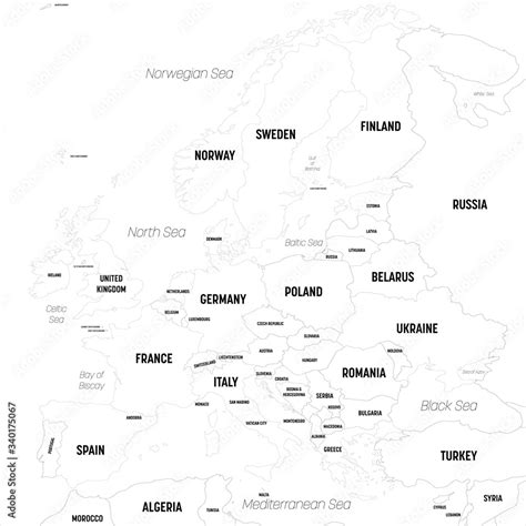 Detailed Map of Europe 的图像结果