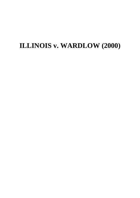 Illinois v. Wardlow: Court Decision and Its Impact
