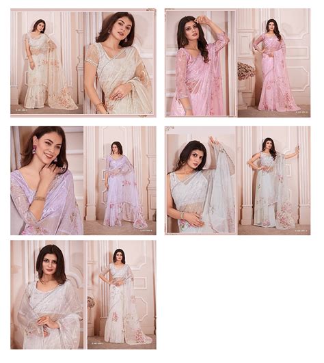 654 Mehek Organza Handwork Sarees – Kavya Style Plus