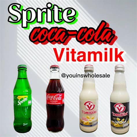 Thai Coca-Cola glass bottles 250ml , Sprite 250ml, Vitamilk Original ...