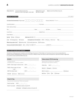 Fillable Online andrews Download Immunization Form PDF - Andrews ...