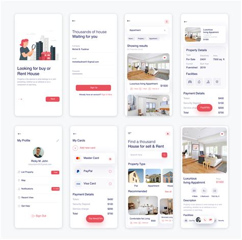 租房找房房产App界面设计UI设计 .xd素材-优社Uther