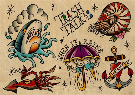 Nautical traditional ocean tattoo - Bronctattooaus.com