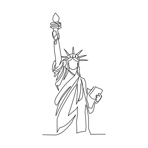 Statue Of Liberty Outline Drawing