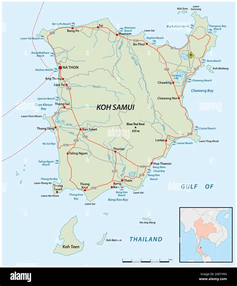 Koh Samui Island Map