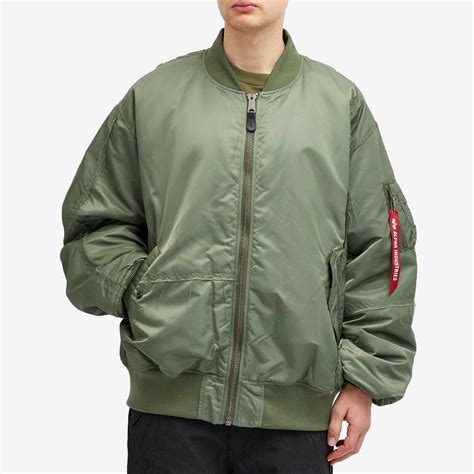 MASTERMIND WORLD Men's x Alpha Industries MA-1 Jacket in Olive MASTERMIND WORLD